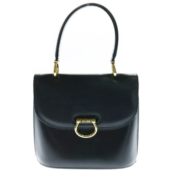 Celine Top Handle Bag Black Leather - Picture 1 of 5